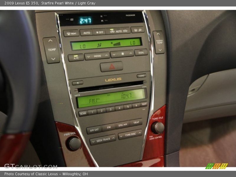 Starfire Pearl White / Light Gray 2009 Lexus ES 350