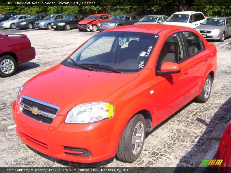 Victory Red / Charcoal 2008 Chevrolet Aveo LS Sedan