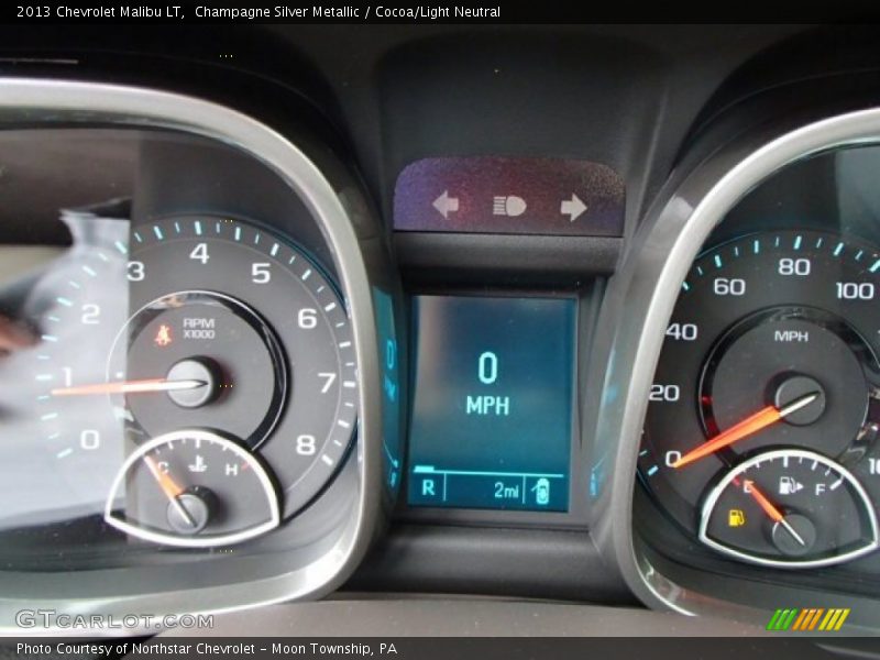 Champagne Silver Metallic / Cocoa/Light Neutral 2013 Chevrolet Malibu LT