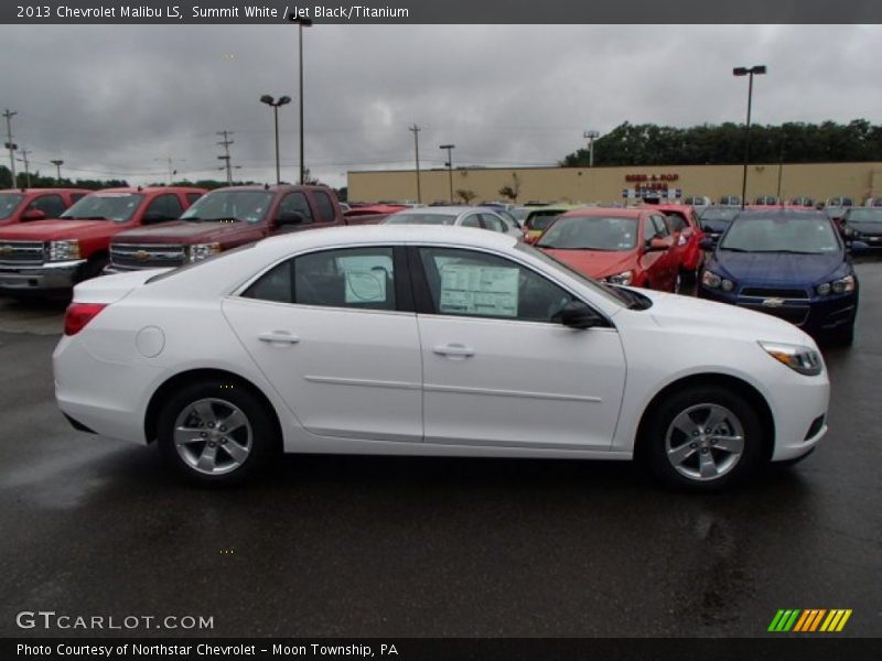 Summit White / Jet Black/Titanium 2013 Chevrolet Malibu LS