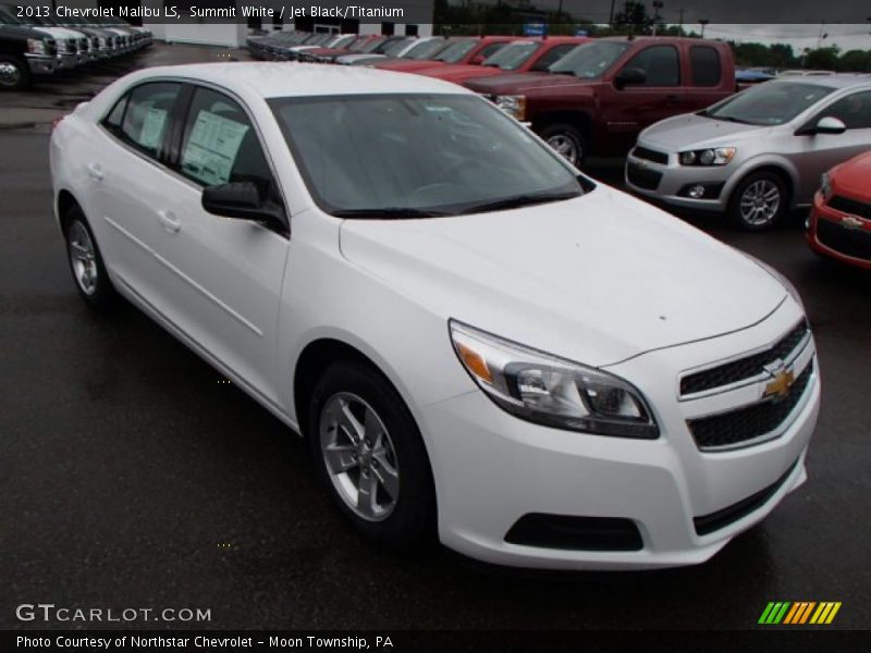 Summit White / Jet Black/Titanium 2013 Chevrolet Malibu LS