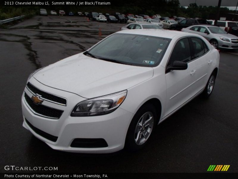 Summit White / Jet Black/Titanium 2013 Chevrolet Malibu LS