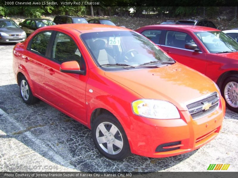 Victory Red / Charcoal 2008 Chevrolet Aveo LS Sedan