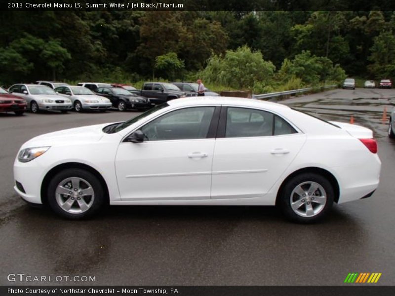 Summit White / Jet Black/Titanium 2013 Chevrolet Malibu LS