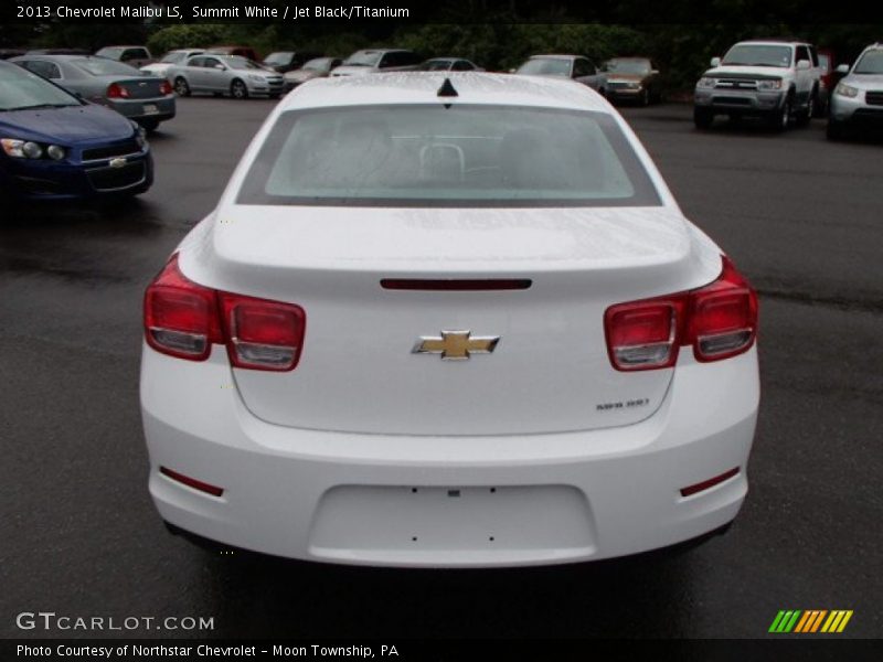Summit White / Jet Black/Titanium 2013 Chevrolet Malibu LS