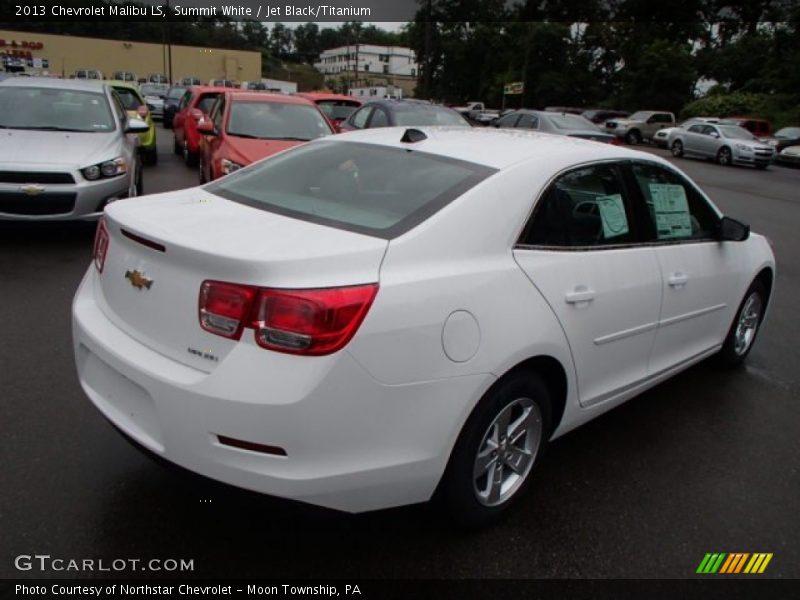 Summit White / Jet Black/Titanium 2013 Chevrolet Malibu LS