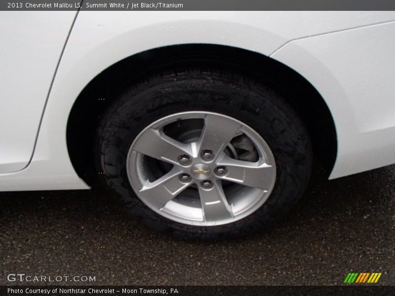 Summit White / Jet Black/Titanium 2013 Chevrolet Malibu LS