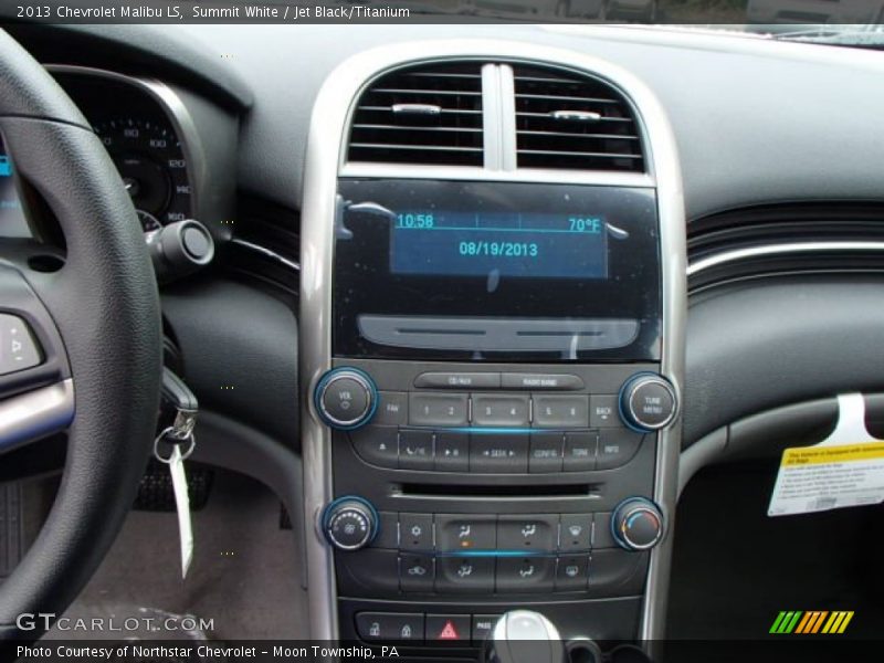 Summit White / Jet Black/Titanium 2013 Chevrolet Malibu LS