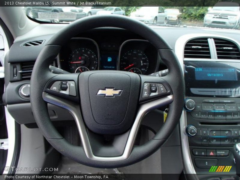 Summit White / Jet Black/Titanium 2013 Chevrolet Malibu LS
