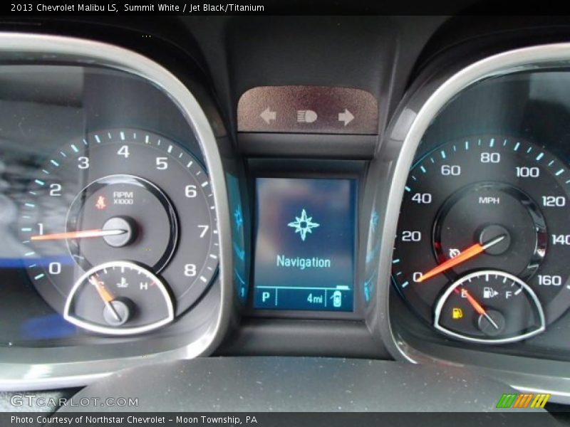 Summit White / Jet Black/Titanium 2013 Chevrolet Malibu LS