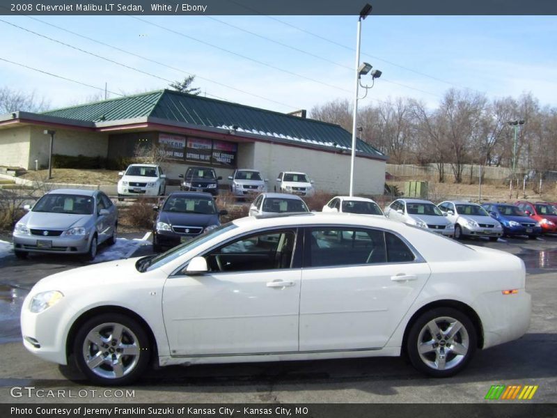 White / Ebony 2008 Chevrolet Malibu LT Sedan