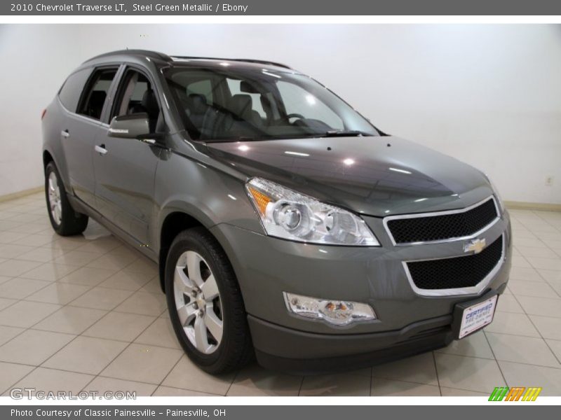 Steel Green Metallic / Ebony 2010 Chevrolet Traverse LT