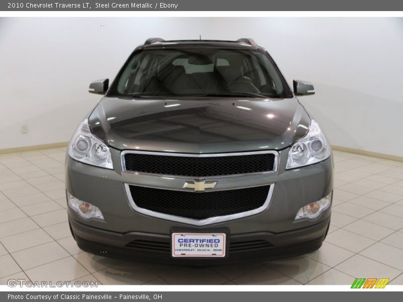 Steel Green Metallic / Ebony 2010 Chevrolet Traverse LT