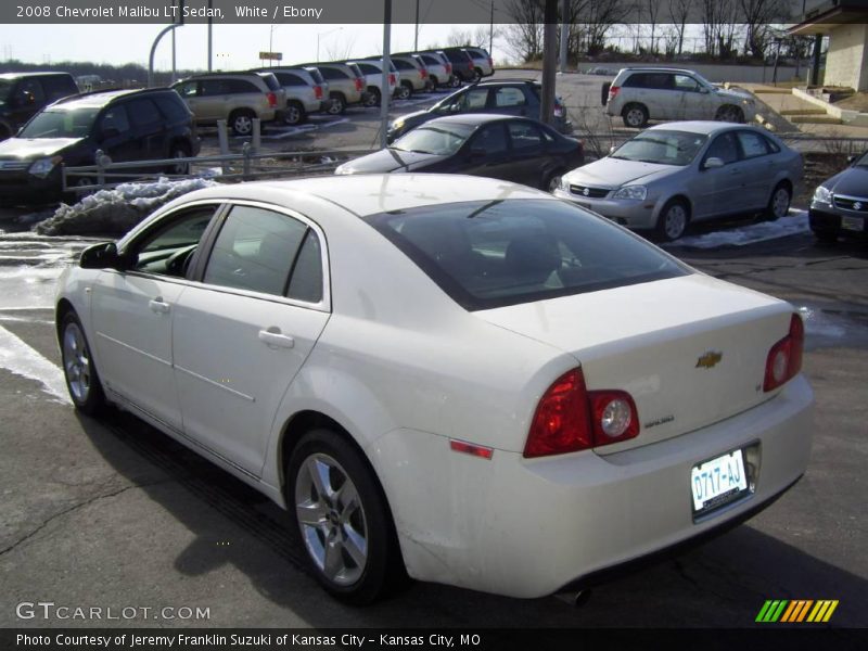 White / Ebony 2008 Chevrolet Malibu LT Sedan