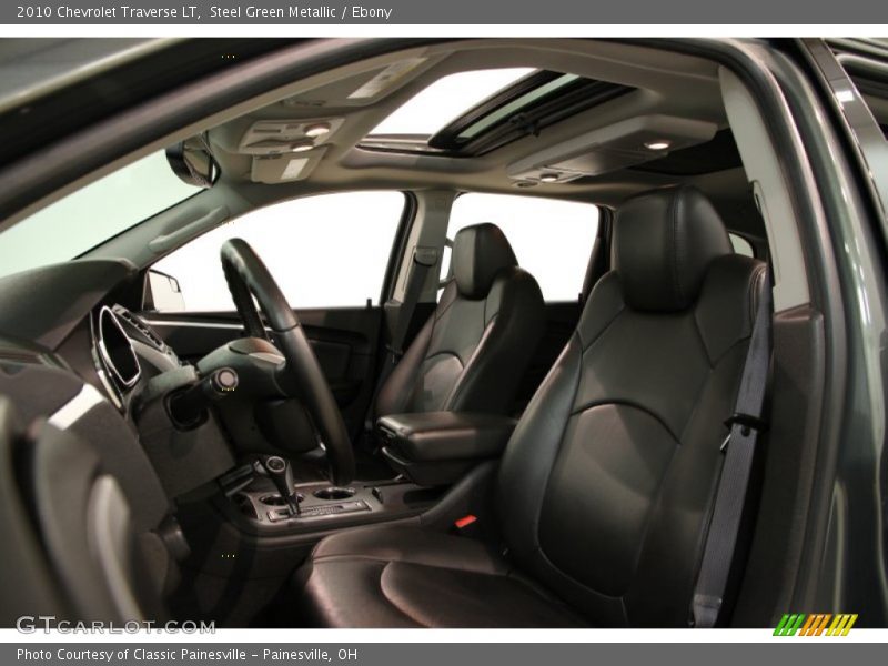 Steel Green Metallic / Ebony 2010 Chevrolet Traverse LT