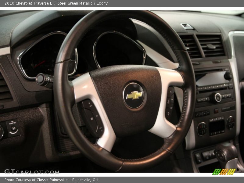 Steel Green Metallic / Ebony 2010 Chevrolet Traverse LT