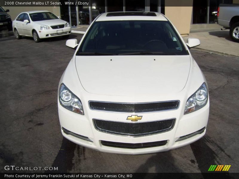White / Ebony 2008 Chevrolet Malibu LT Sedan