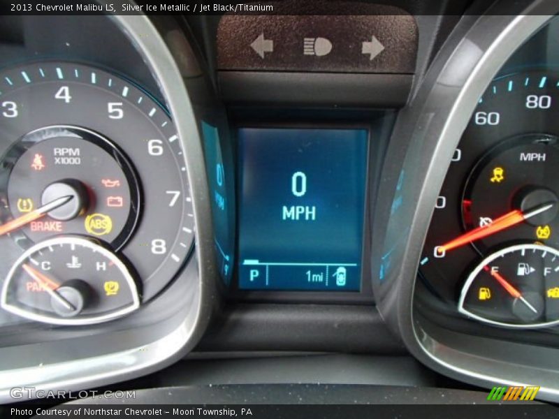 Silver Ice Metallic / Jet Black/Titanium 2013 Chevrolet Malibu LS