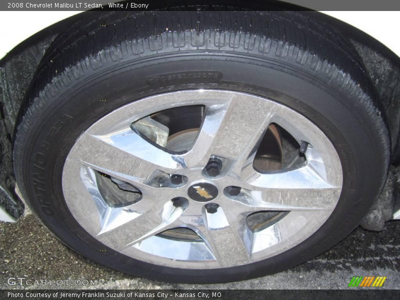 White / Ebony 2008 Chevrolet Malibu LT Sedan