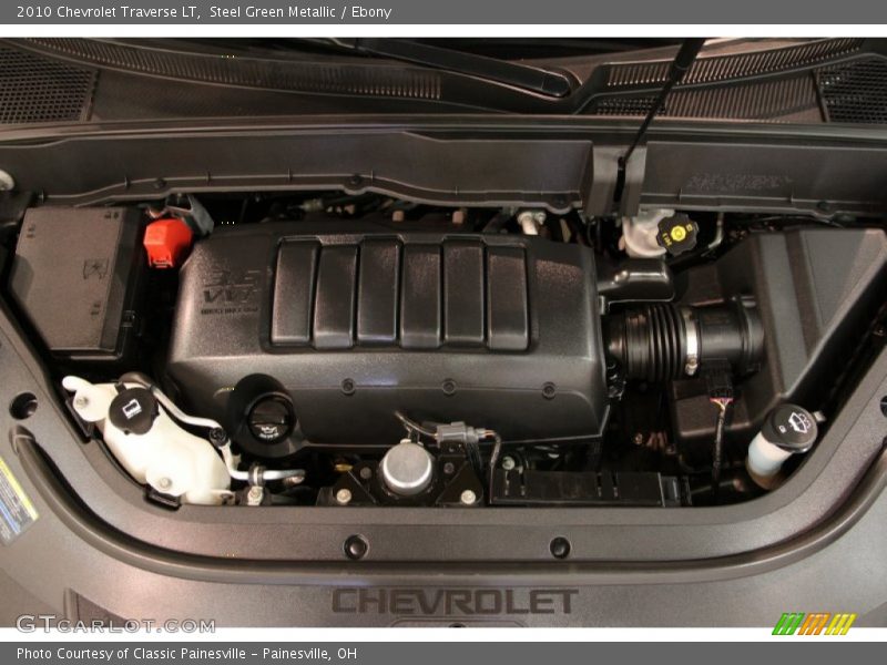 Steel Green Metallic / Ebony 2010 Chevrolet Traverse LT