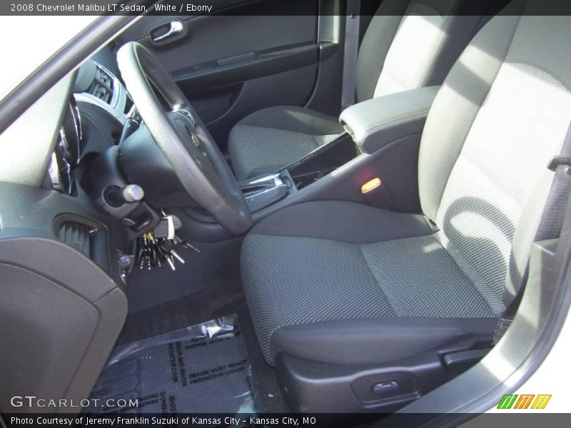 White / Ebony 2008 Chevrolet Malibu LT Sedan