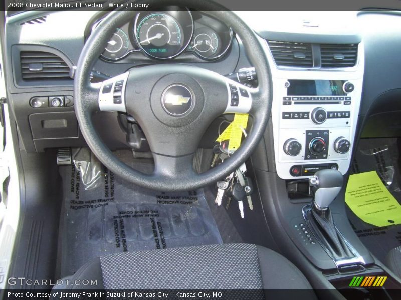 White / Ebony 2008 Chevrolet Malibu LT Sedan