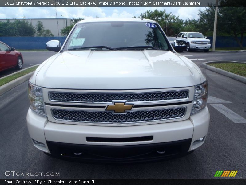 White Diamond Tricoat / Light Cashmere/Dark Cashmere 2013 Chevrolet Silverado 1500 LTZ Crew Cab 4x4