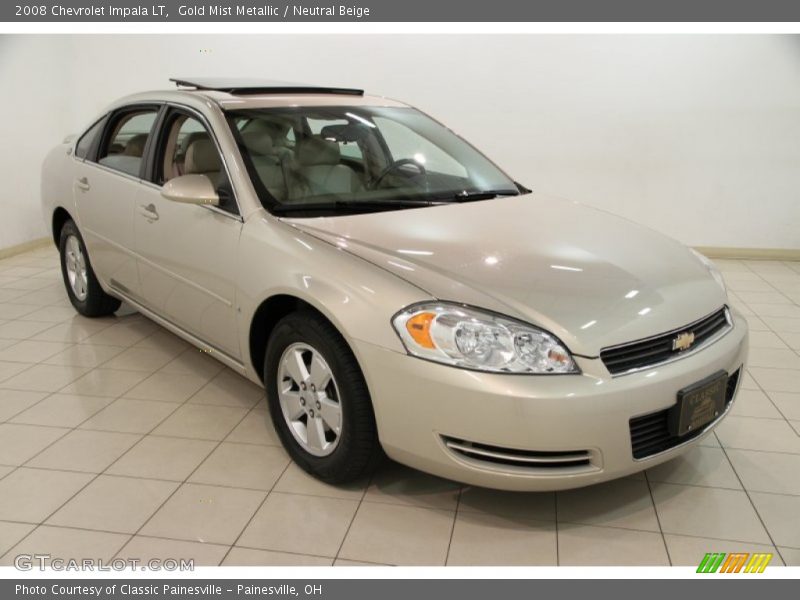 Gold Mist Metallic / Neutral Beige 2008 Chevrolet Impala LT