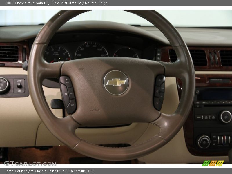 Gold Mist Metallic / Neutral Beige 2008 Chevrolet Impala LT