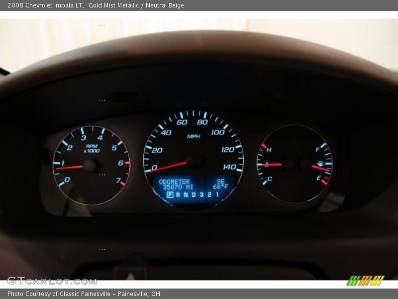 Gold Mist Metallic / Neutral Beige 2008 Chevrolet Impala LT