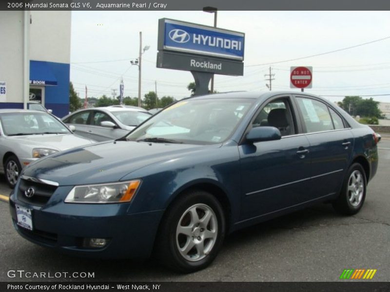 Aquamarine Pearl / Gray 2006 Hyundai Sonata GLS V6