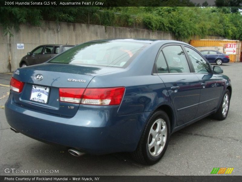 Aquamarine Pearl / Gray 2006 Hyundai Sonata GLS V6