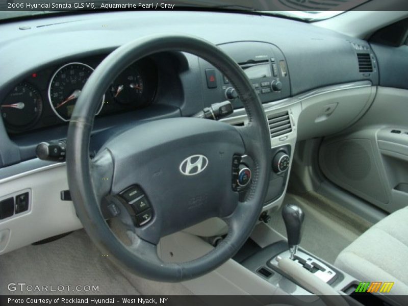 Aquamarine Pearl / Gray 2006 Hyundai Sonata GLS V6