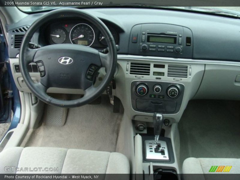 Aquamarine Pearl / Gray 2006 Hyundai Sonata GLS V6