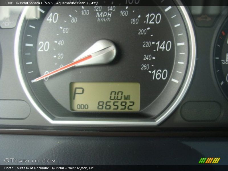 Aquamarine Pearl / Gray 2006 Hyundai Sonata GLS V6