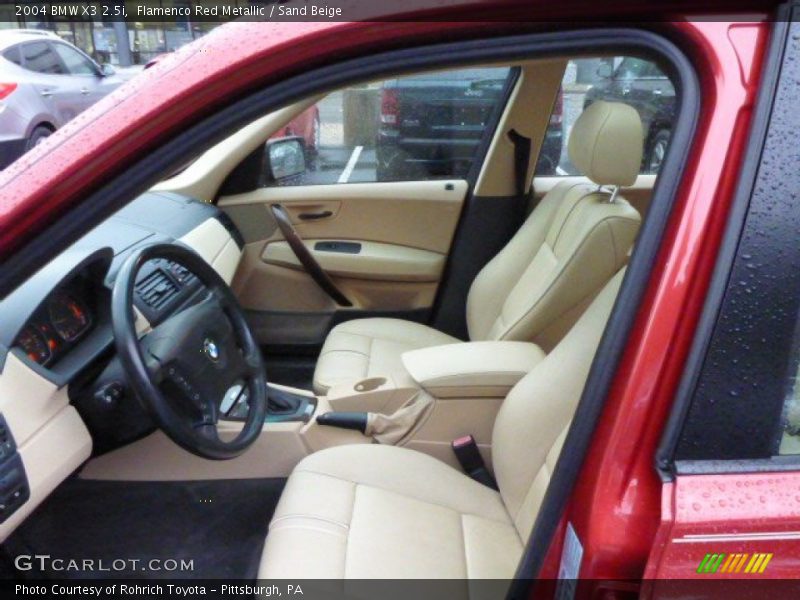 Flamenco Red Metallic / Sand Beige 2004 BMW X3 2.5i