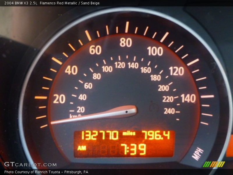 Flamenco Red Metallic / Sand Beige 2004 BMW X3 2.5i