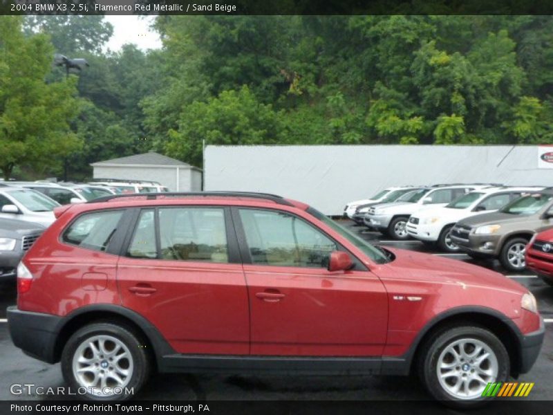 Flamenco Red Metallic / Sand Beige 2004 BMW X3 2.5i