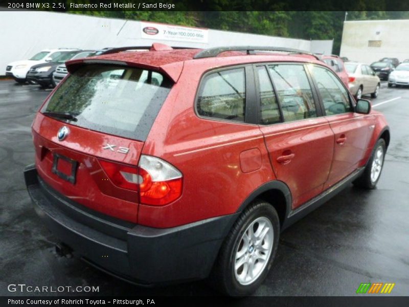 Flamenco Red Metallic / Sand Beige 2004 BMW X3 2.5i