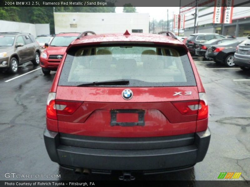 Flamenco Red Metallic / Sand Beige 2004 BMW X3 2.5i