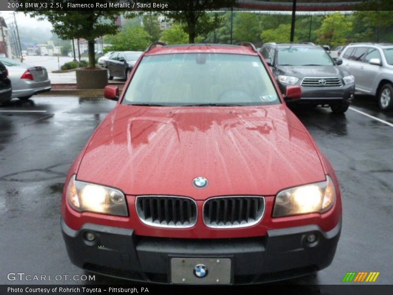 Flamenco Red Metallic / Sand Beige 2004 BMW X3 2.5i