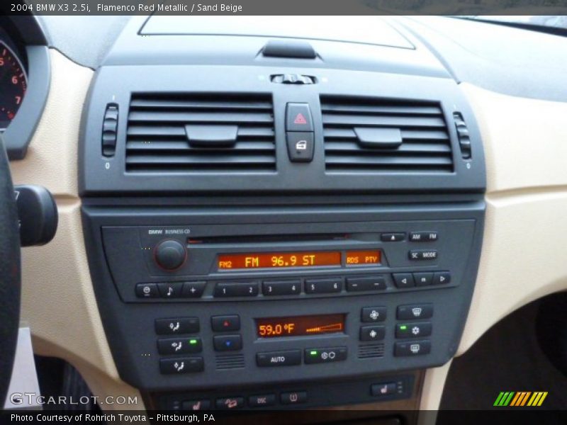 Flamenco Red Metallic / Sand Beige 2004 BMW X3 2.5i