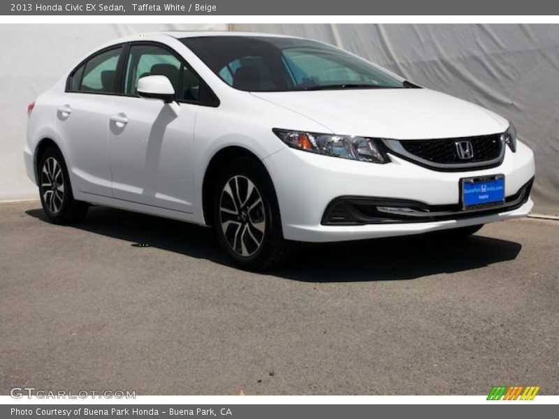 Taffeta White / Beige 2013 Honda Civic EX Sedan