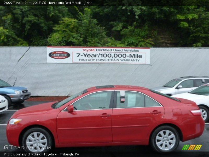 Barcelona Red Metallic / Ash 2009 Toyota Camry XLE V6