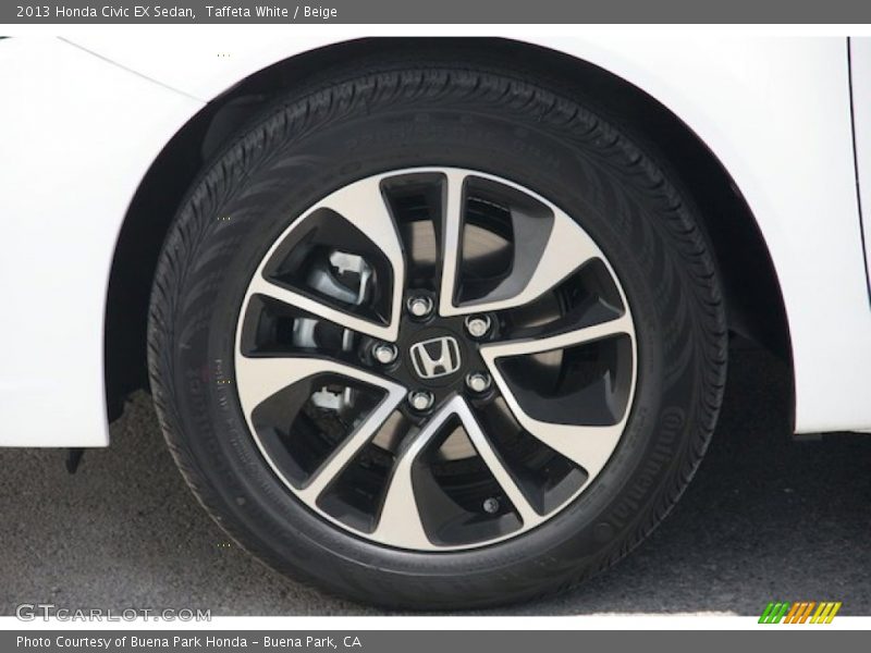 Taffeta White / Beige 2013 Honda Civic EX Sedan