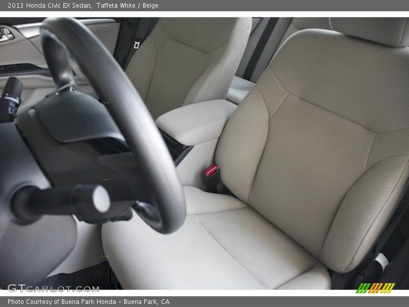 Taffeta White / Beige 2013 Honda Civic EX Sedan