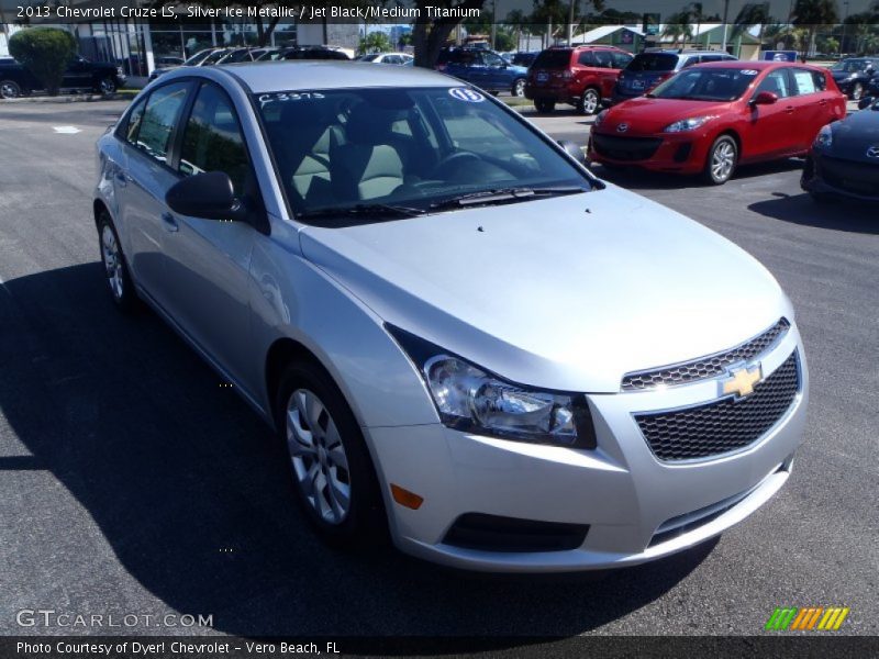Silver Ice Metallic / Jet Black/Medium Titanium 2013 Chevrolet Cruze LS