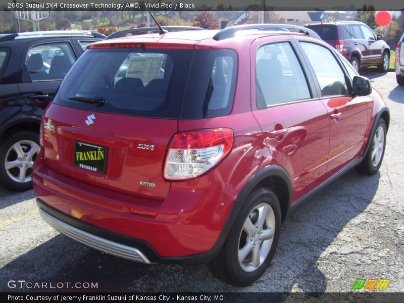 Vivid Red / Black 2009 Suzuki SX4 Crossover Technology AWD