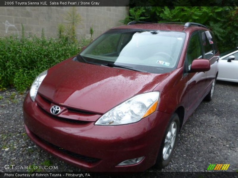 Salsa Red Pearl / Stone Gray 2006 Toyota Sienna XLE