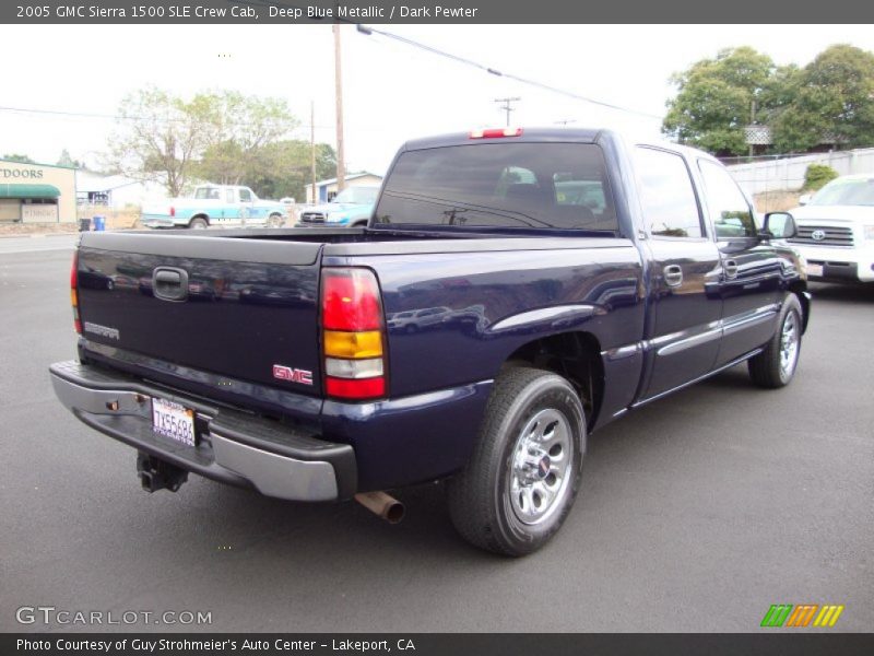 Deep Blue Metallic / Dark Pewter 2005 GMC Sierra 1500 SLE Crew Cab